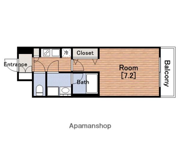 コンフォリア心斎橋イースト(1K/6階)の間取り写真