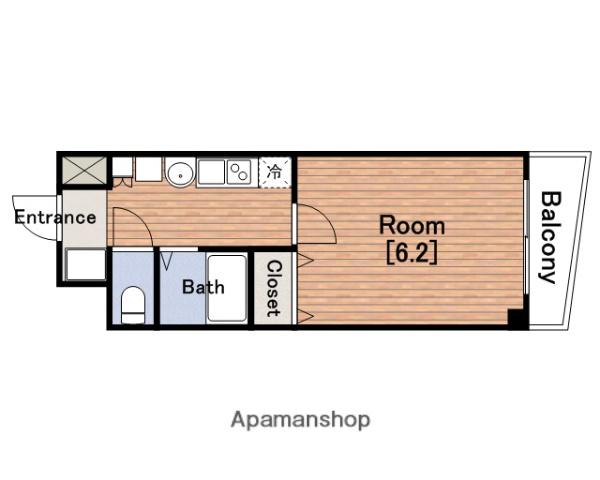 /オズレジデンス天下茶屋(1K/9階)の間取り写真