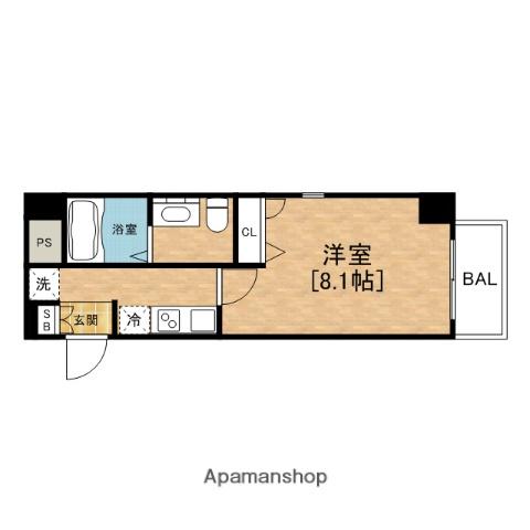 エステムコート大手前レシェンテ(1K/2階)の間取り写真