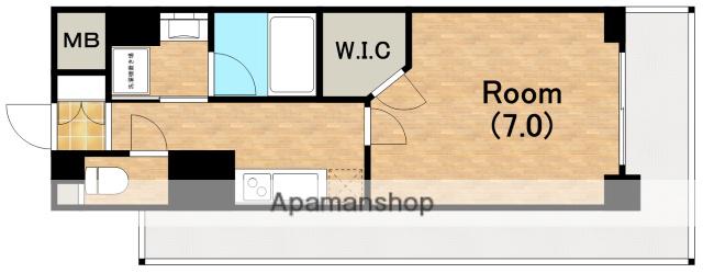 ハビテ靱センターコート(1K/3階)の間取り写真