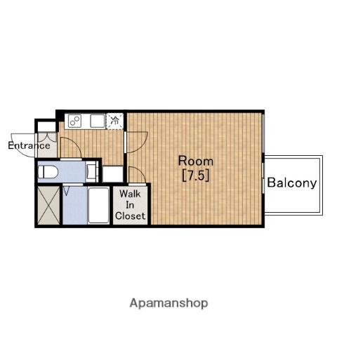 セレニテ上町台(1K/5階)の間取り写真