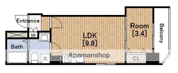 JESUS SQUARE NAMBA(1LDK/7階)の間取り写真