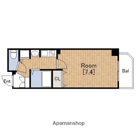 プレサンス心斎橋リベルタ(1K/3階)の間取り写真