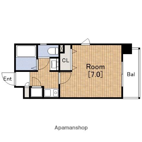 ジュネーゼ大阪城南(1K/9階)の間取り写真