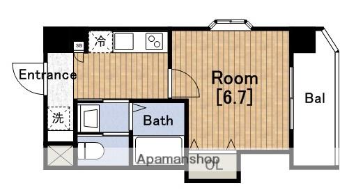 LUXEドーム前Ⅰ(1K/3階)の間取り写真