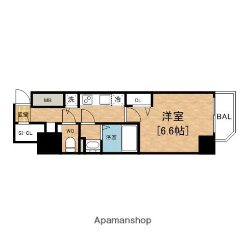 ララプレイス難波シエール(1K/10階)の間取り写真