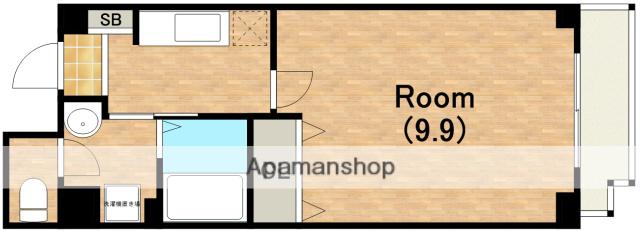 ドーム千代崎(1K/3階)の間取り写真
