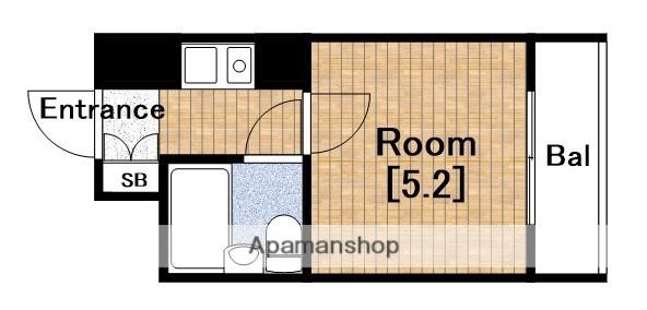グレース日本橋(1K/2階)の間取り写真
