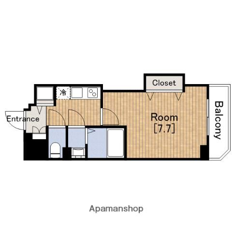 LUXE難波西Ⅰ(1K/9階)の間取り写真