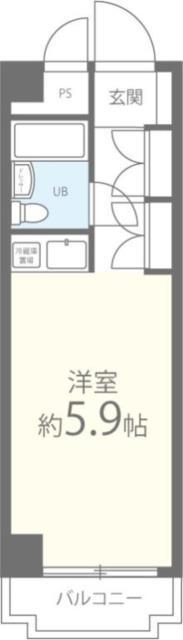 セイワパレス福島(ワンルーム/4階)の間取り写真