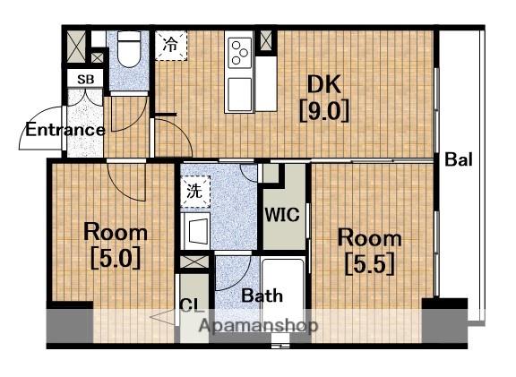 エステムコート難波Ⅴブロード(2DK/6階)の間取り写真