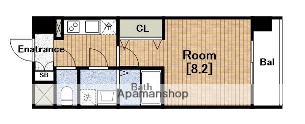 エスプレイスOSAKAベイシティ(1K/10階)の間取り写真