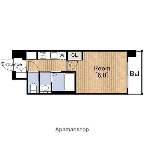 エステムコート中之島GATEⅡ(1K/7階)の間取り写真