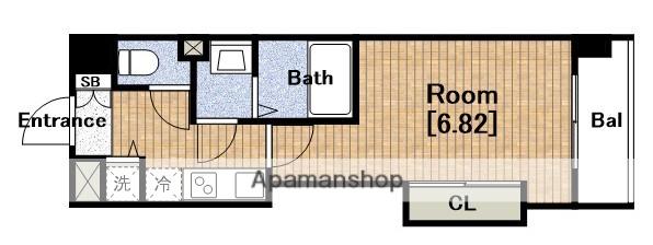 LUXE難波西Ⅲ(1K/15階)の間取り写真