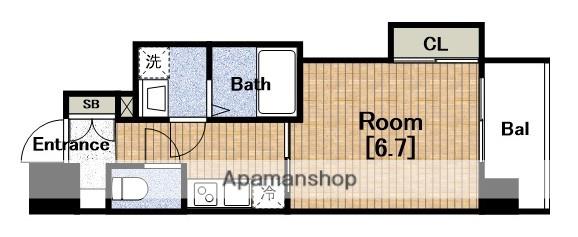 ファーストフィオーレ本町イースト(1K/12階)の間取り写真