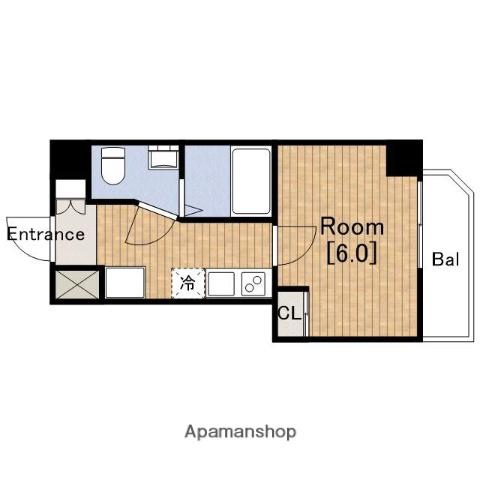 SERENITE本町REFLET(1K/13階)の間取り写真