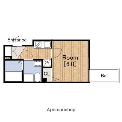 SERENITE本町REFLET(1K/13階)の間取り写真