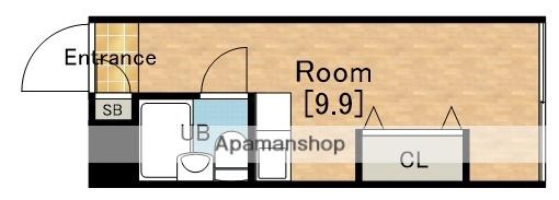 グローリー島之内(ワンルーム/4階)の間取り写真