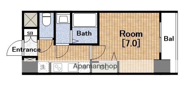 レオンコンフォート大阪ドームシティ(1K/4階)の間取り写真