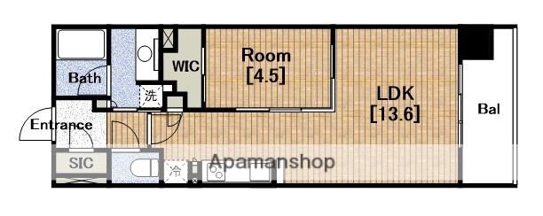 オーパスレジデンス心斎橋サウス(1LDK/12階)の間取り写真