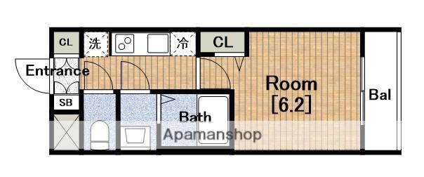 プレサンス難波インフィニティ(1K/9階)の間取り写真