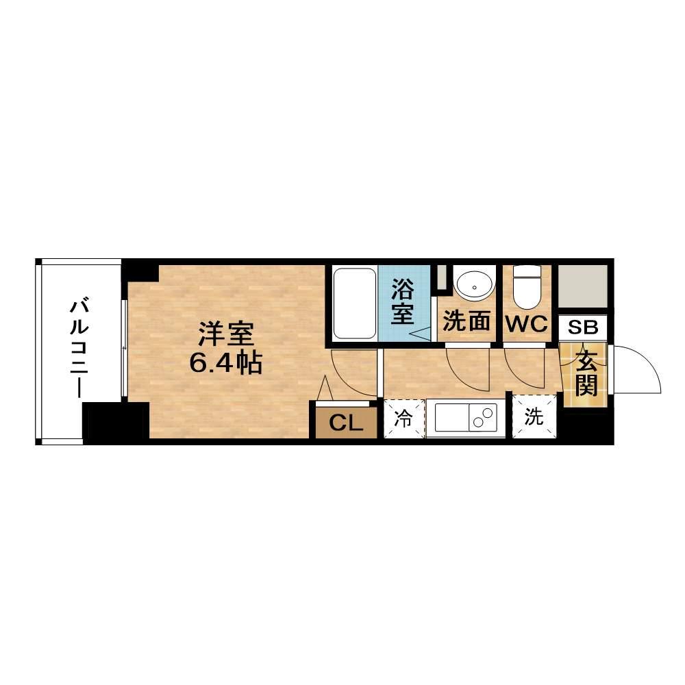 プレサンス新大阪イオリア(1K/3階)の間取り写真