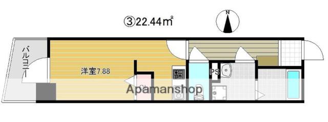 グランパシフィック玉出(ワンルーム/2階)の間取り写真