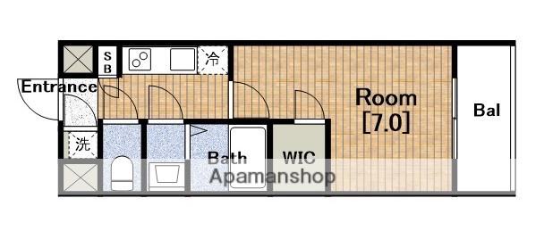 エスリード難波 THE FIRST(1K/14階)の間取り写真