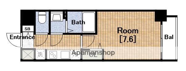 プレサンス難波フィールド(1K/9階)の間取り写真
