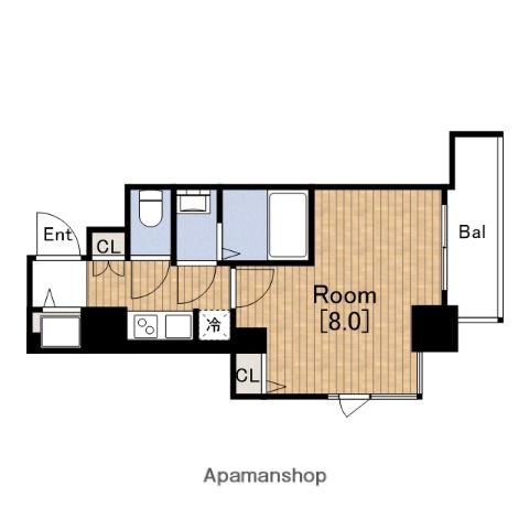 S-RESIDENCE西長堀(1K/5階)の間取り写真