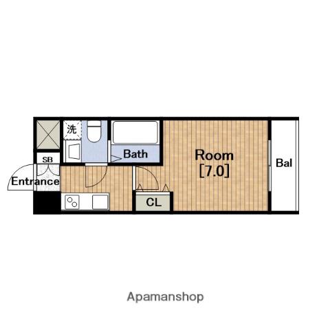 TOYOTOMI STAY PREMIUM ナンバ桜川(1K/2階)の間取り写真