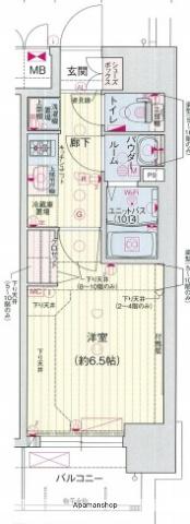 プレサンス難波マジョリティ(1K/5階)の間取り写真