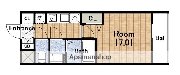 プレサンスOSAKADOMECITYクロスティ(1K/12階)の間取り写真