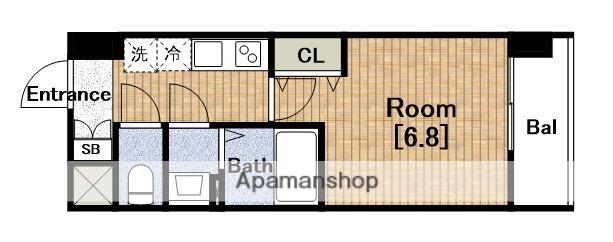 FORREALIZE弁天町CROSS(1K/5階)の間取り写真