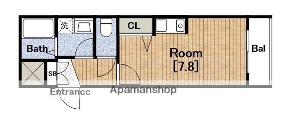 アドラブール(1K/3階)の間取り写真