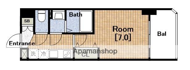 LUXE西長堀(1K/10階)の間取り写真