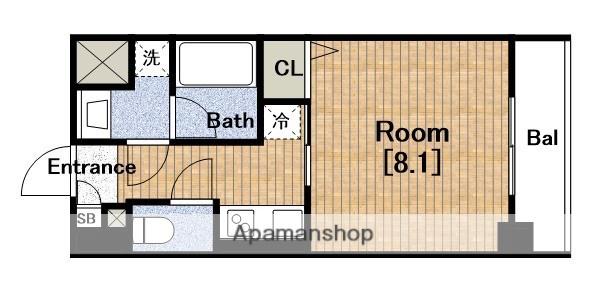 エグゼ大阪ドームⅡ(ワンルーム/6階)の間取り写真