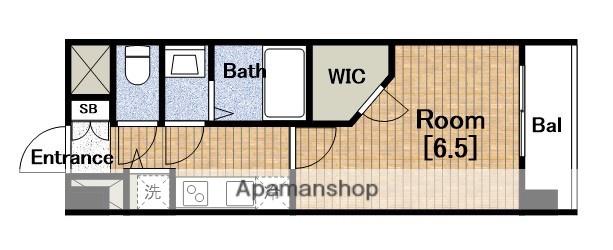 ワールドアイ難波南PORTA(1K/11階)の間取り写真