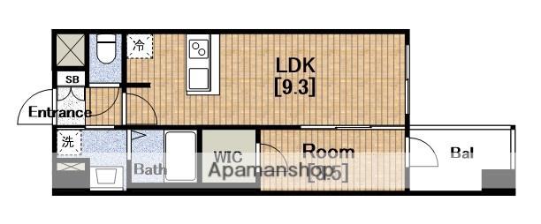 プレサンス堺筋本町ディスティニー(1LDK/12階)の間取り写真