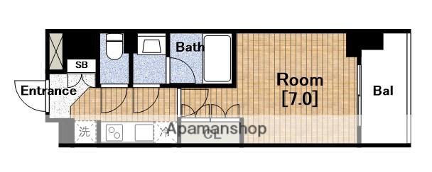 ルネフラッツ谷町四丁目(1K/10階)の間取り写真