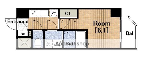 エスリードレジデンス大阪弁天町(1K/5階)の間取り写真