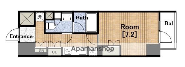 エスリードコート堺筋本町プレール・ドゥーク堺筋本町Q(1K/9階)の間取り写真
