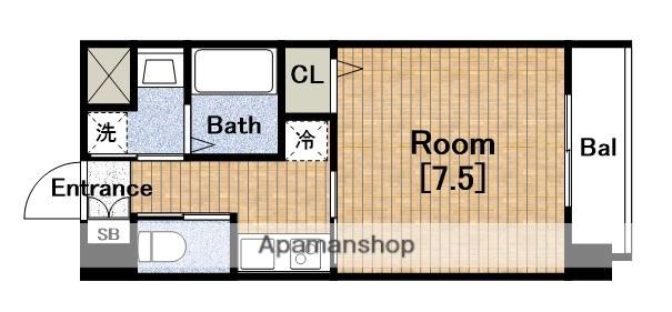 LIVIAZ NAMBA KRASS(1K/9階)の間取り写真