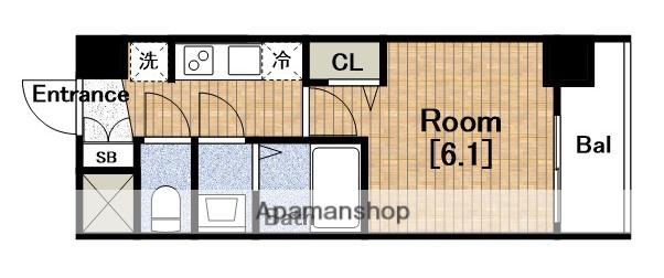 プレサンス南堀江ザ・センス(1K/10階)の間取り写真