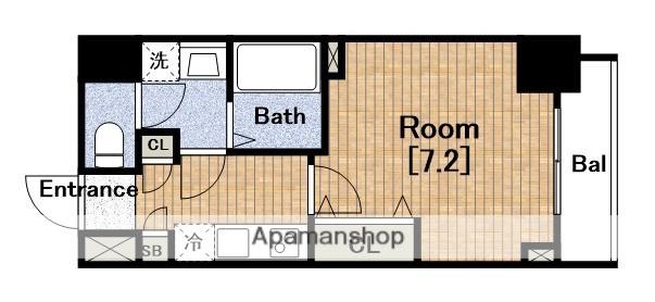 ファーストフィオーレ九条Ⅲサムティ大阪九条NOBLE(1K/12階)の間取り写真
