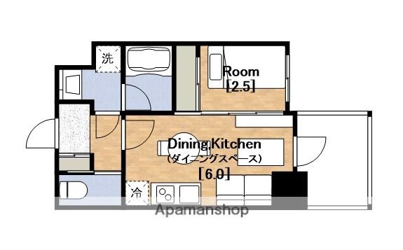 セレニテ天満橋アリア(1DK/9階)の間取り写真