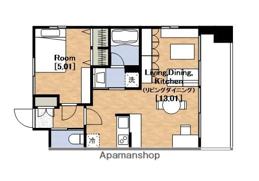 プレジオ難波EURO(1LDK/4階)の間取り写真