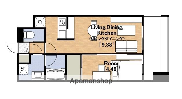 プレジオ難波EURO(1LDK/10階)の間取り写真