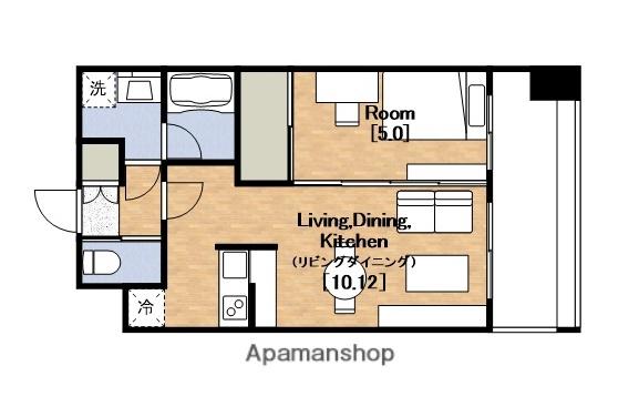 プレジオ難波EURO(1LDK/6階)の間取り写真