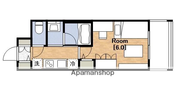 エステムコート難波サウスプレイスⅦリアン(1K/6階)の間取り写真